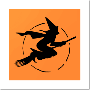 Witch Silhouette Posters and Art